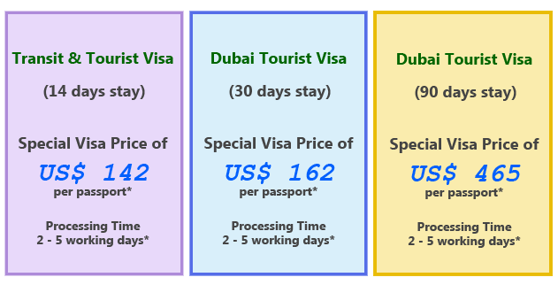 travel visa cost for dubai