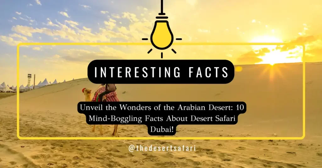 10 Facts About Desert Safari Dubai