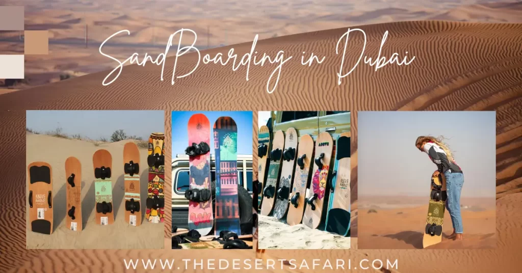 Sandboarding in desert