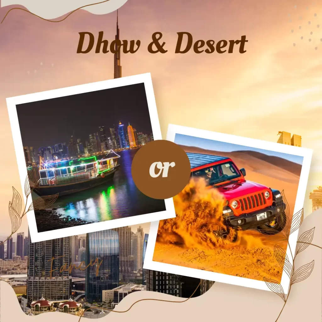 dubai desert safari and dhow cruise packages