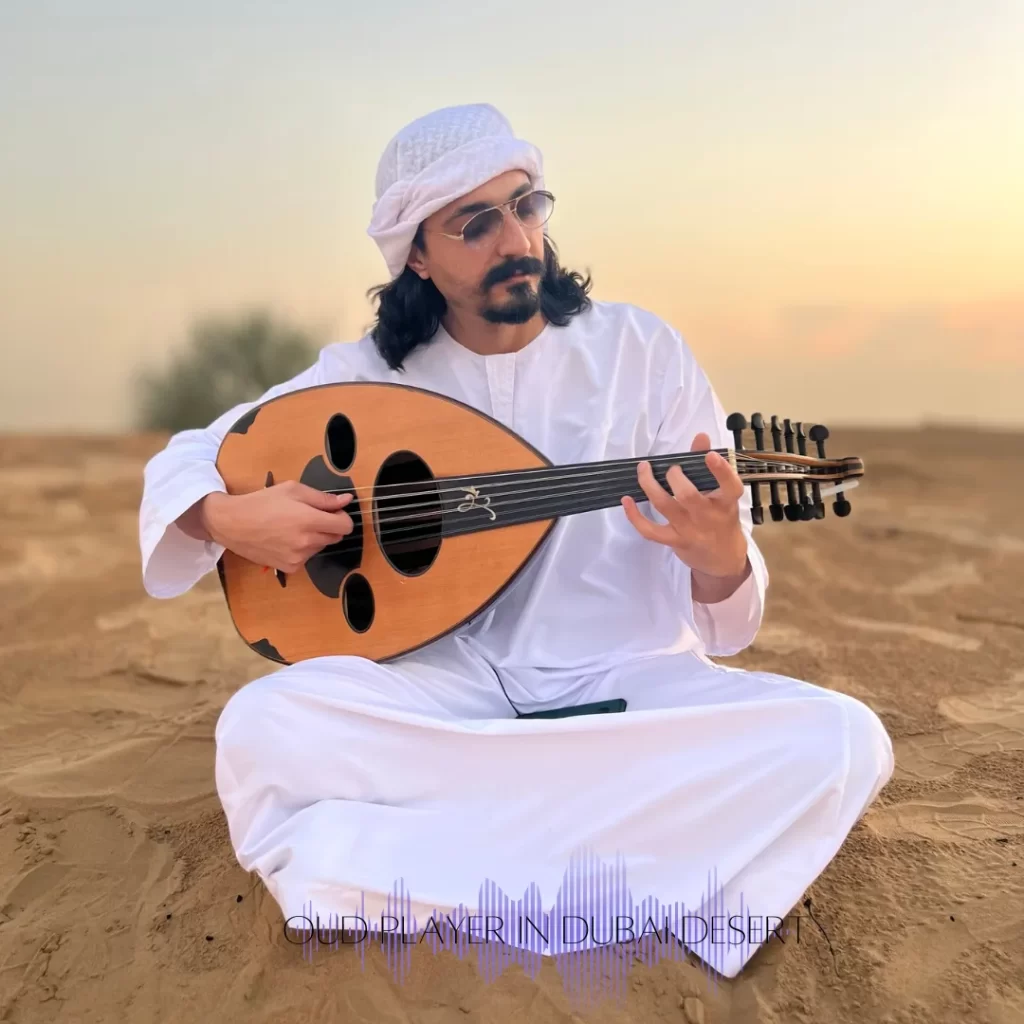 Oud player in the desert