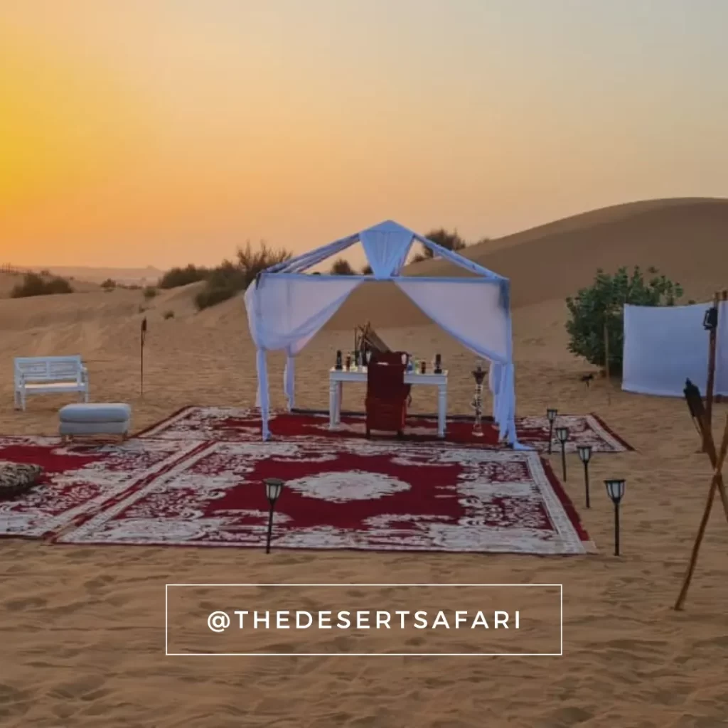 Private dinner desert safari