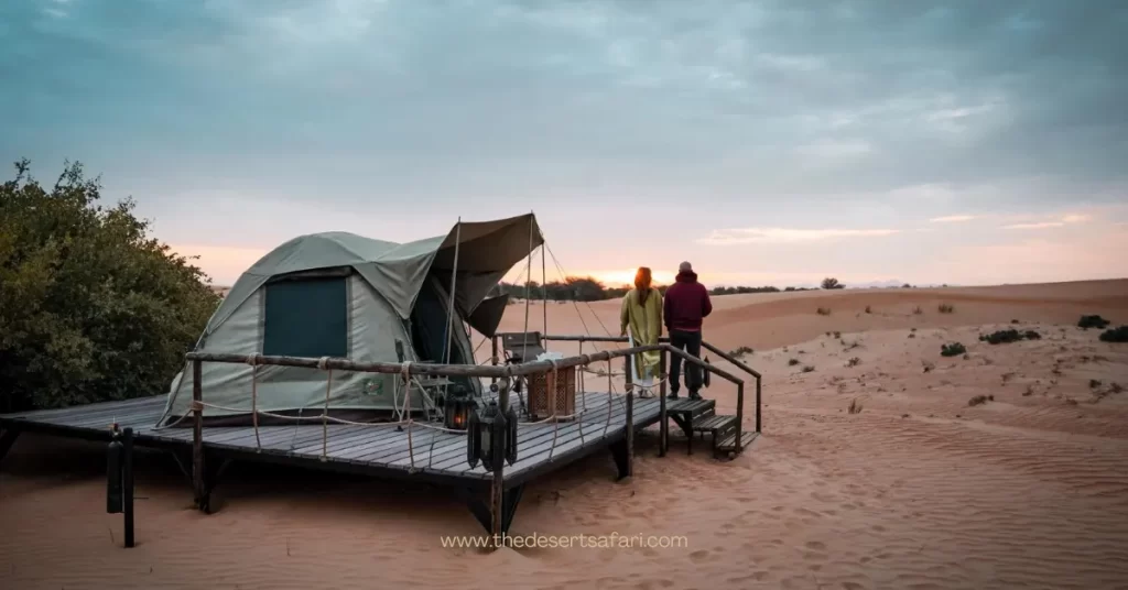 private overnight desert camping dubai